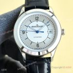 Faux Jaeger Lecoultre Master Control Black Leather Strap Watch Citizen Movement